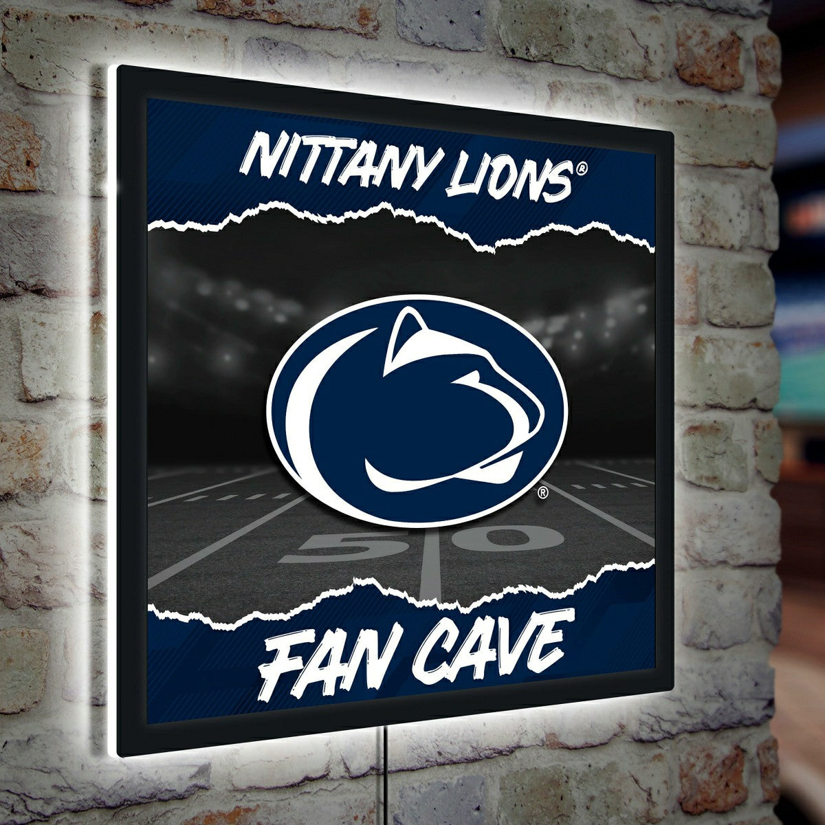 Penn State 23"H x 23"L LED Wall Decor, Edgelite, Square