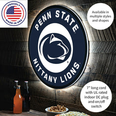 LED Wall Decor, College Football Round, Penn State