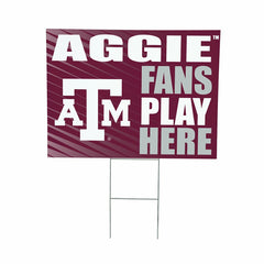 Texas A&M Coroplast Yard Sign "Fans Play Here"