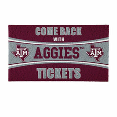 28" x 16" PVC Trapper Mat, Come Back with Tickets, Texas A&M