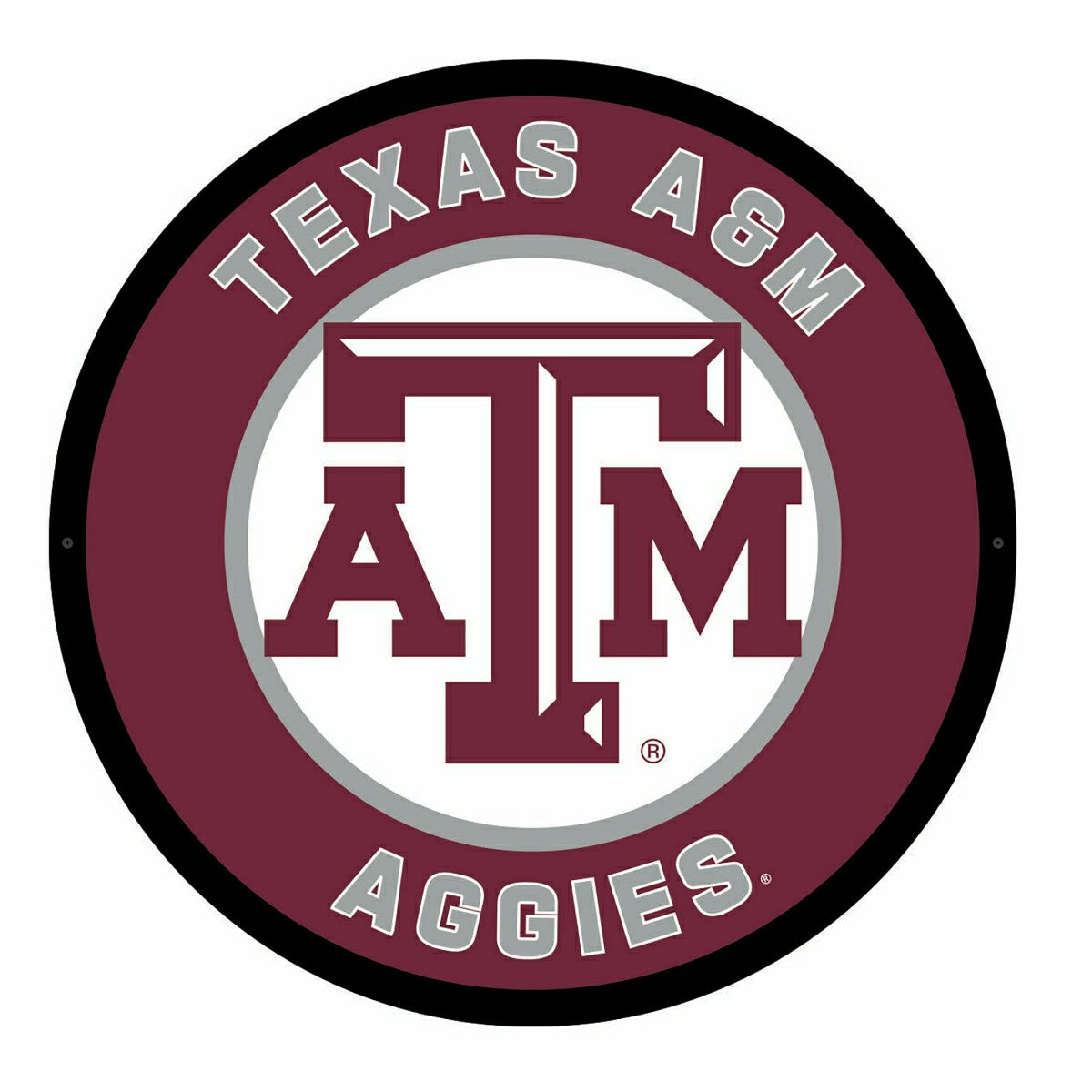 LED Wall Decor, Round, Texas A&M