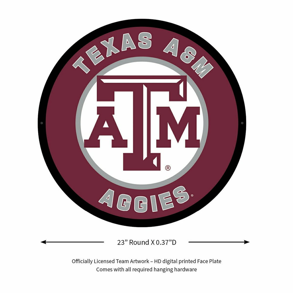 LED Wall Decor, Round, Texas A&M