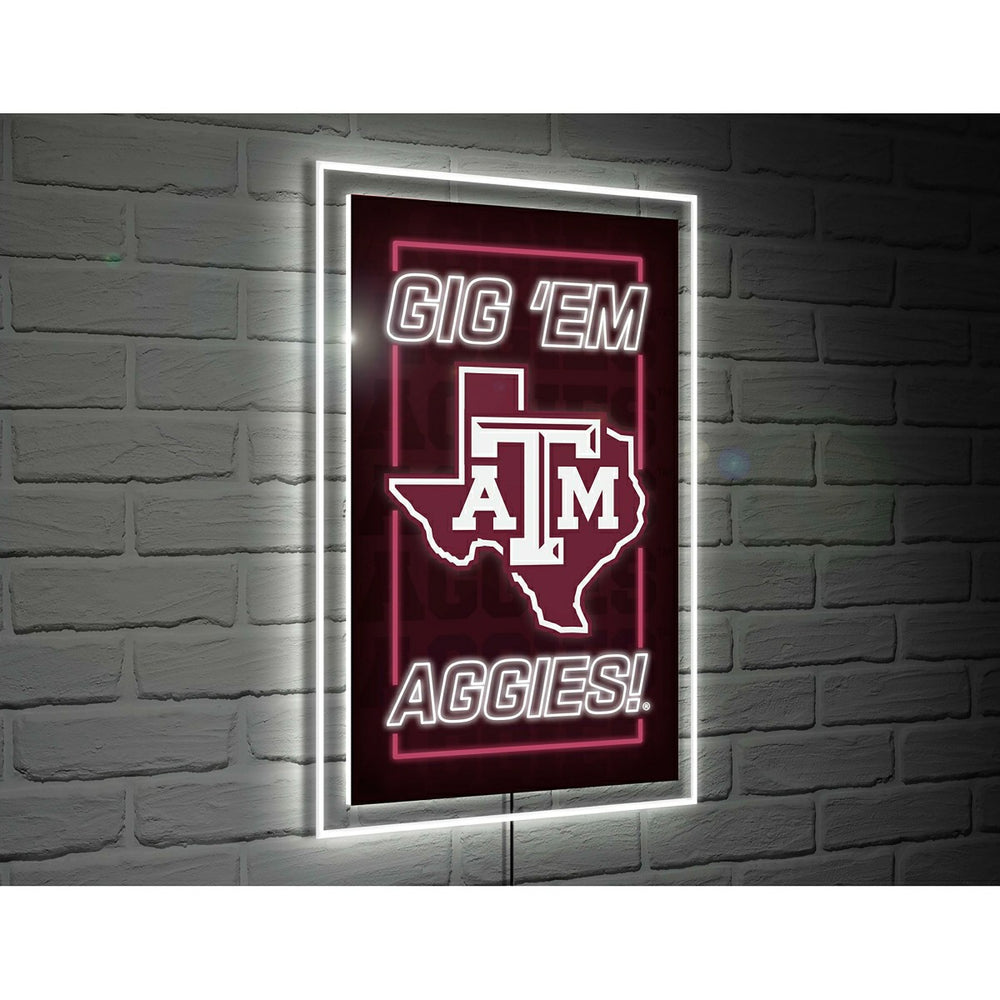 Texas A&M College Rectangle Neolite LED Decor
