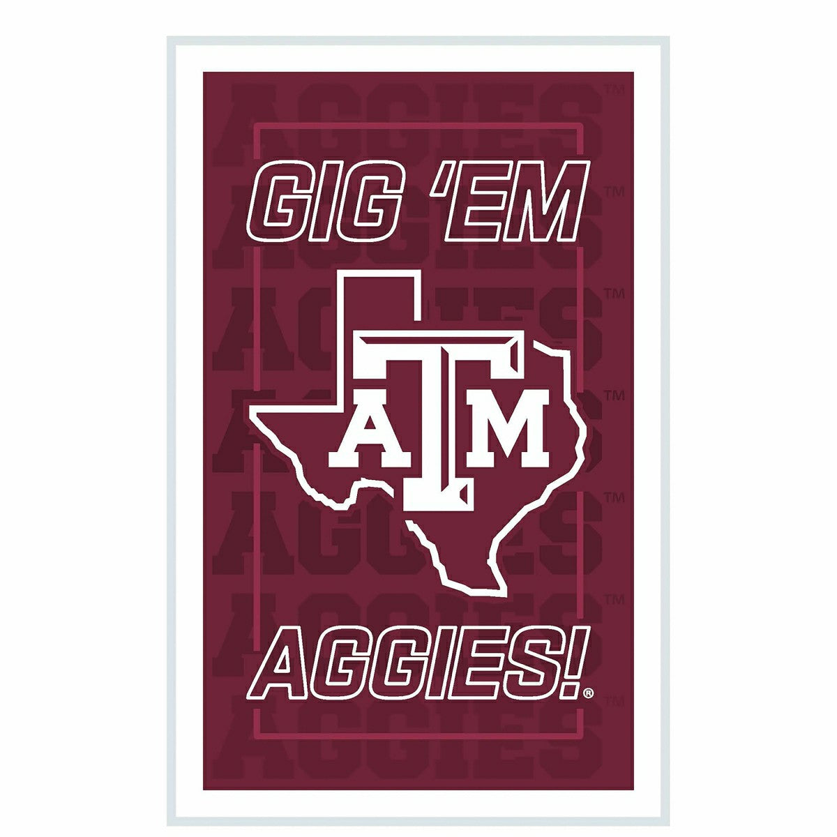 Texas A&M College Rectangle Neolite LED Decor