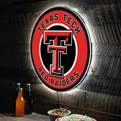 LED Wall Decor, Round, Texas Tech University