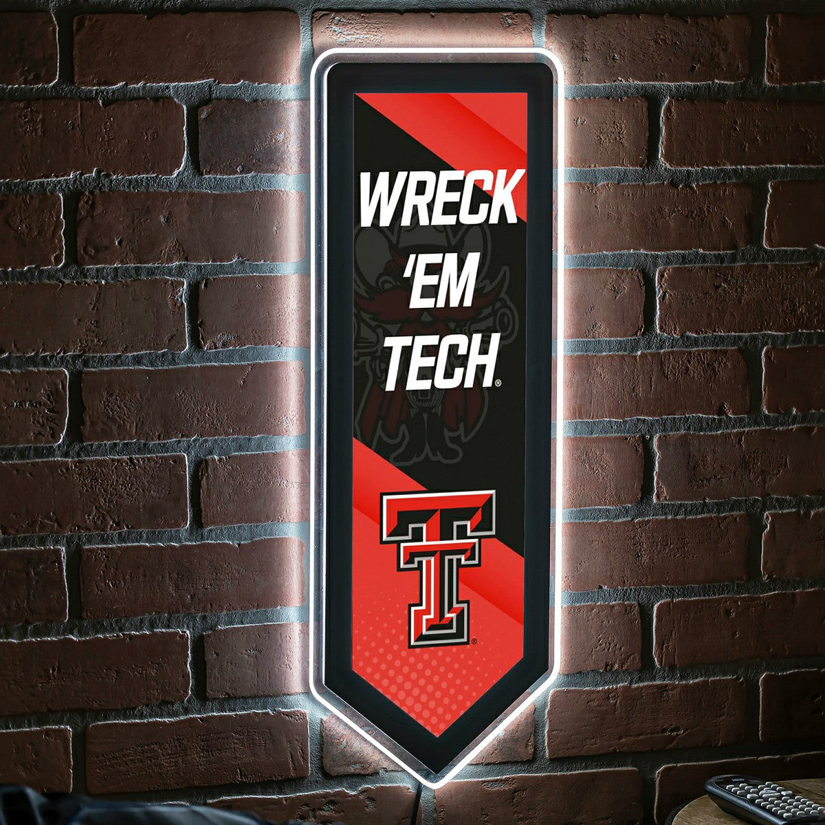 LED Wall Decor, Pennant, Texas Tech University