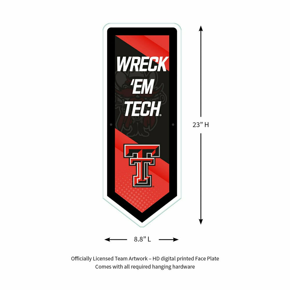 LED Wall Decor, Pennant, Texas Tech University