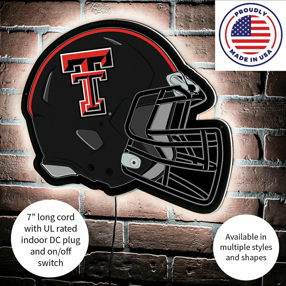 LED Wall Decor, Helmet, Texas Tech University
