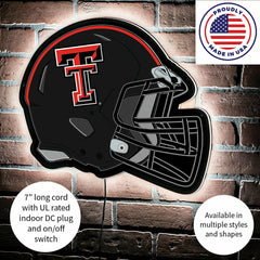 LED Wall Decor, Helmet, Texas Tech University