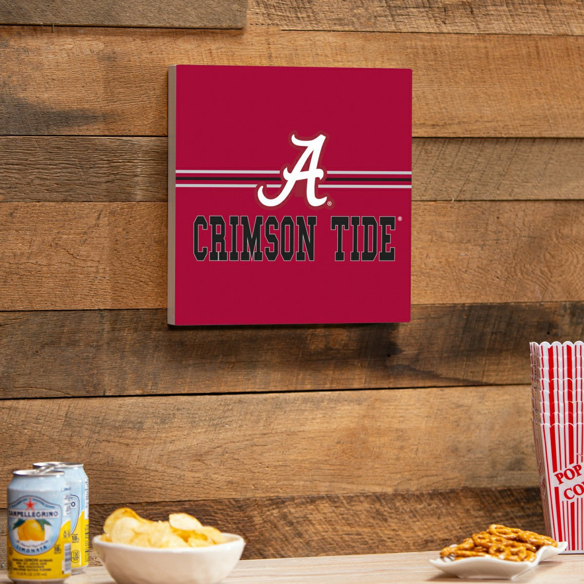 University of Alabama Wood Wall Sign, 12x12