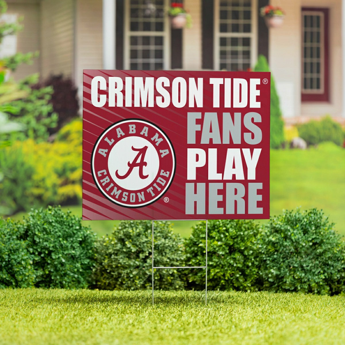 University of Alabama Coroplast Yard Sign "Fans Play Here"