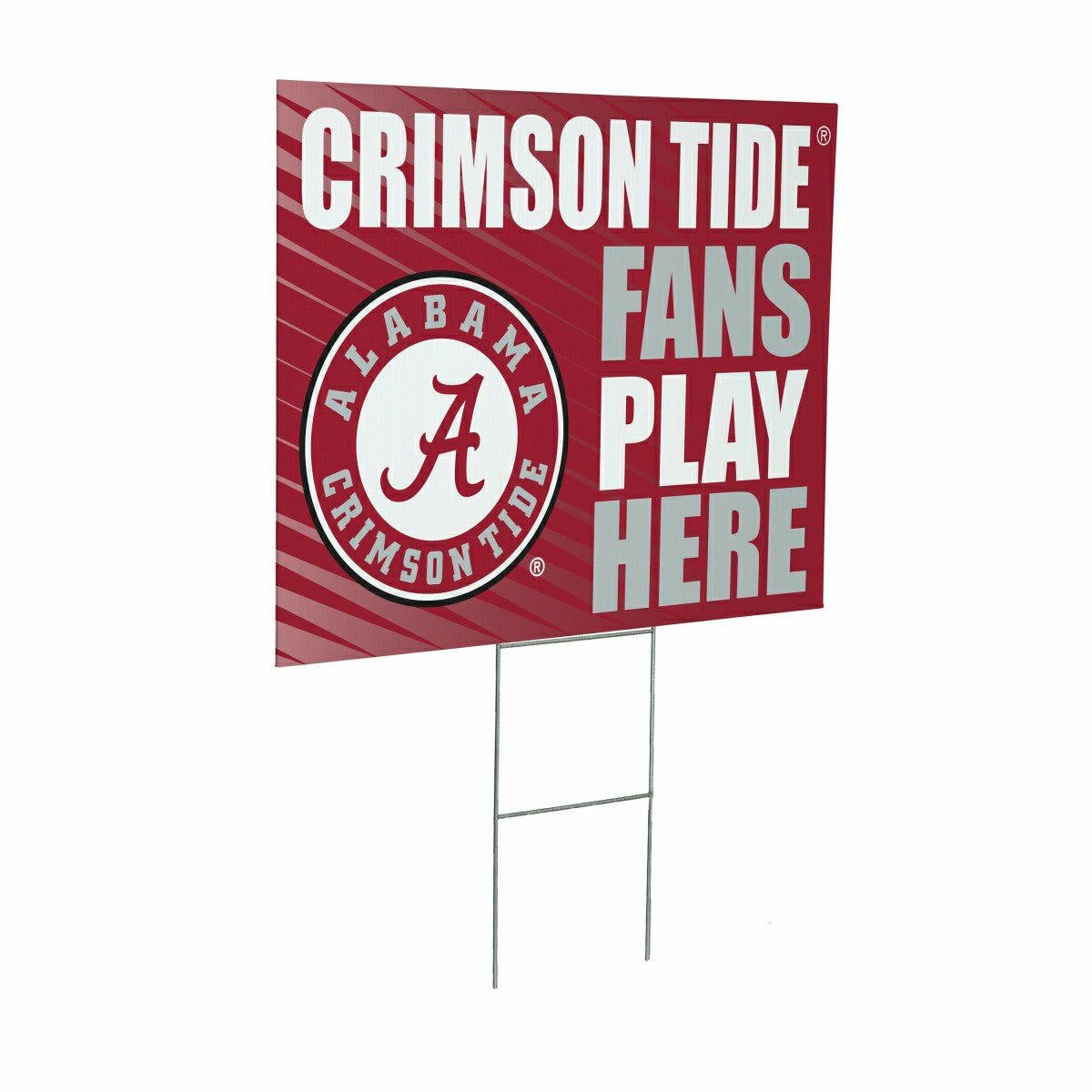 University of Alabama Coroplast Yard Sign "Fans Play Here"