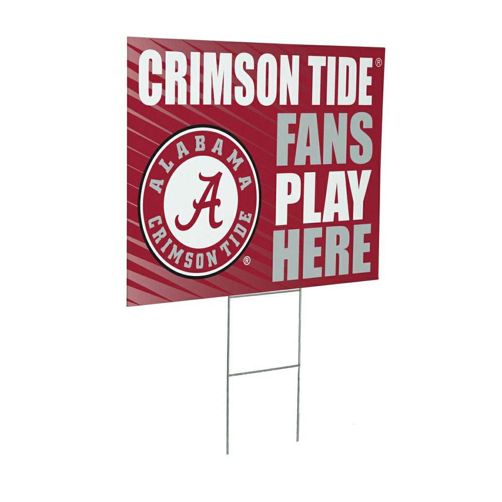 University of Alabama Coroplast Yard Sign "Fans Play Here"