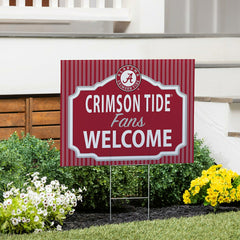 University of Alabama Coroplast Yard Sign, "Fans Welcome"