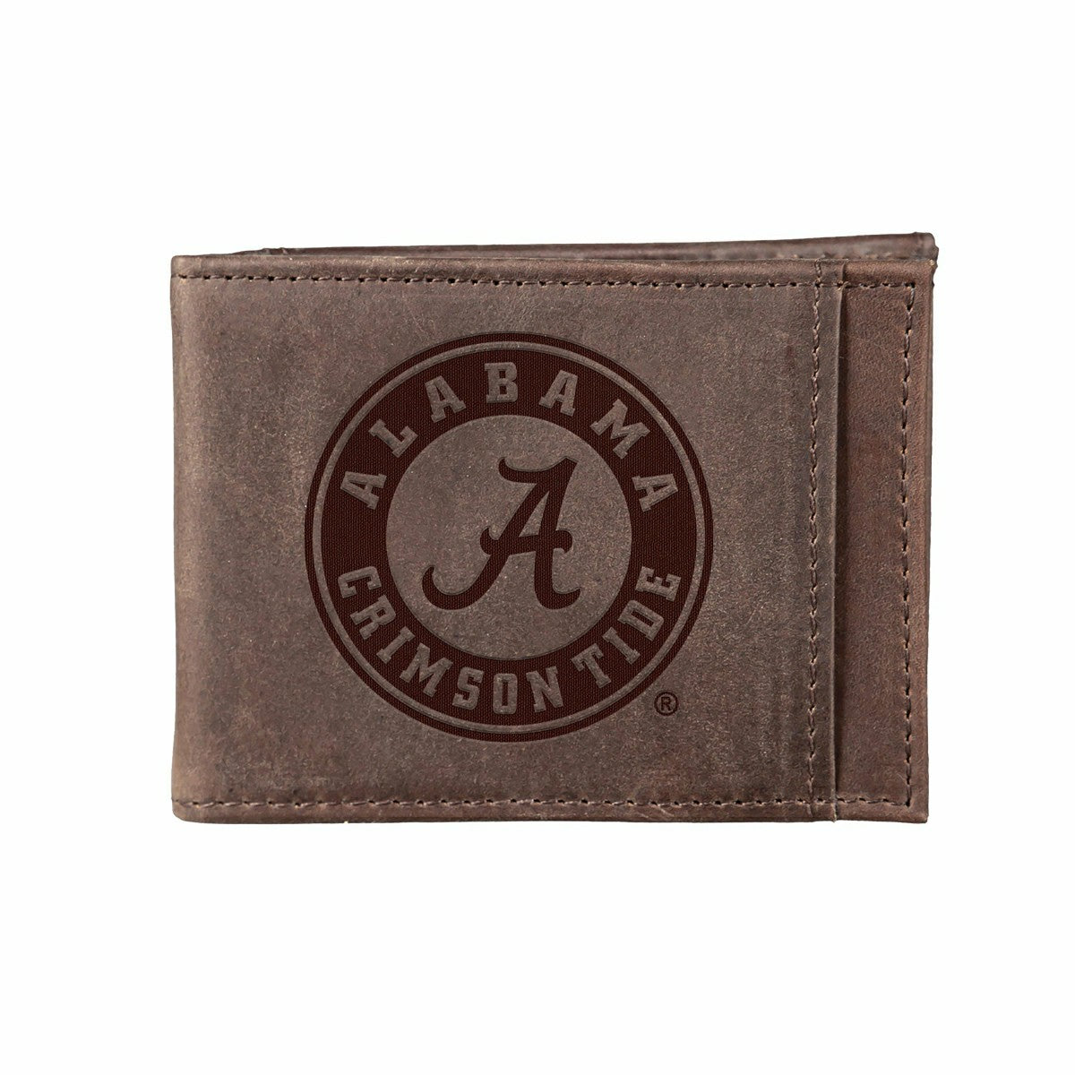 Front Pocket Wallet w/ RFID Blocking, University of Alabama, Brown