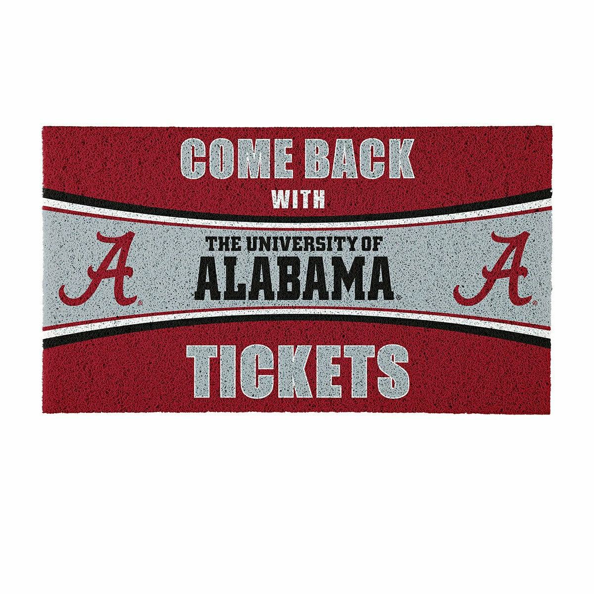 28" x 16" PVC Trapper Mat, Come Back with Tickets, University of Alaba