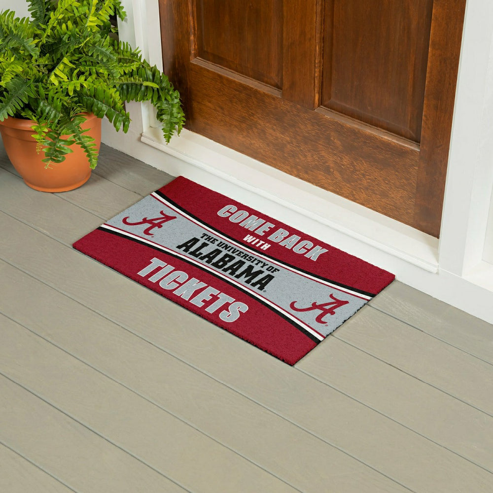 28" x 16" PVC Trapper Mat, Come Back with Tickets, University of Alaba