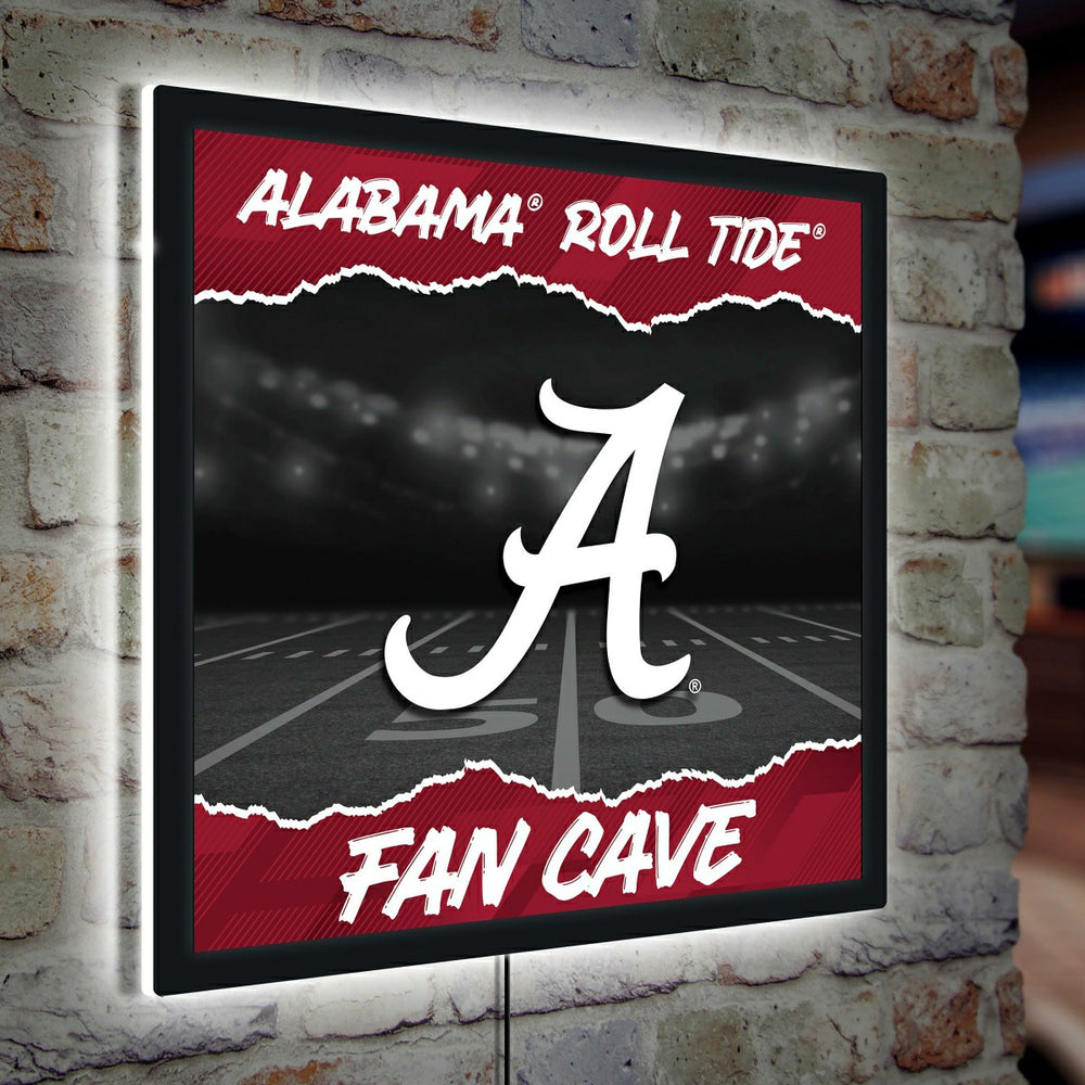 University of Alabama 23"H x 23"L LED Wall Decor, Edgelite, Square