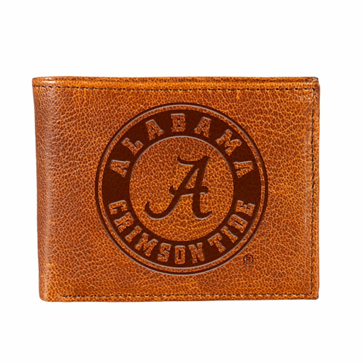 University of Alabama, Embossed 100% Genuine Tumbled Leather Passcase
