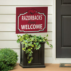 University of Arkansas Coroplast Yard Sign, "Fans Welcome"