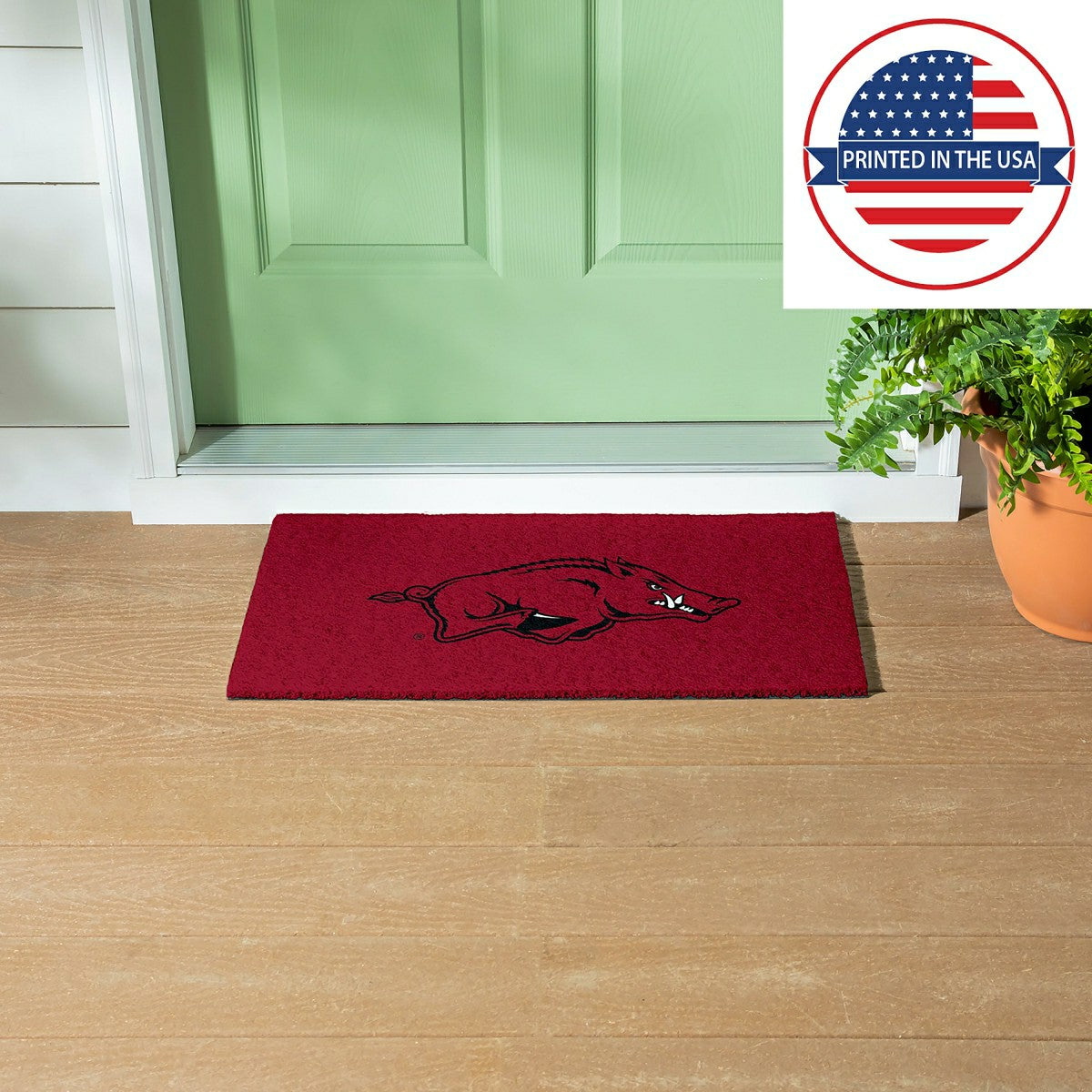 Full Color PVC Mat, 16" x 28", University of Arkansas