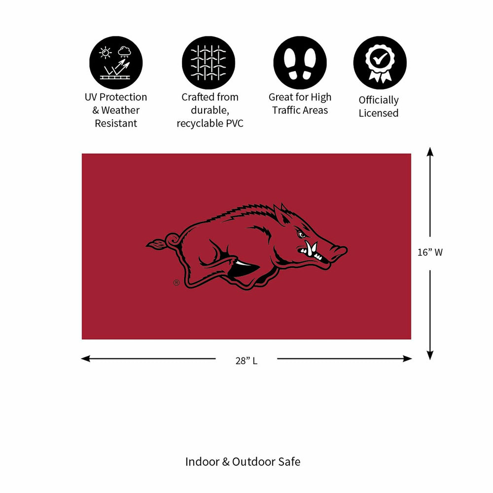 Full Color PVC Mat, 16" x 28", University of Arkansas