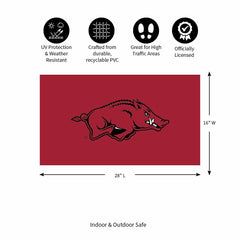 Full Color PVC Mat, 16" x 28", University of Arkansas