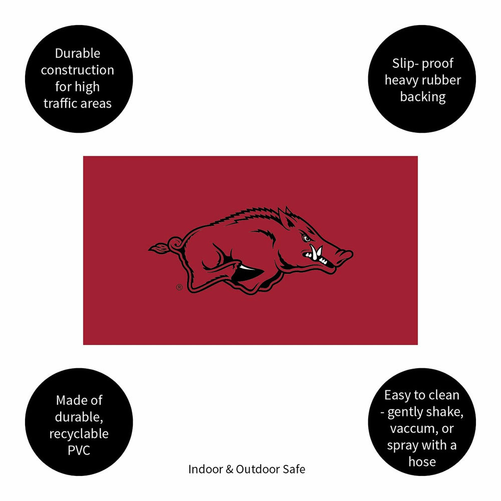 Full Color PVC Mat, 16" x 28", University of Arkansas
