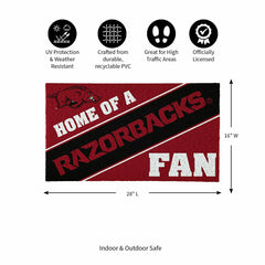 University of Arkansas, PVC Mat COLOR, Home of a Fan