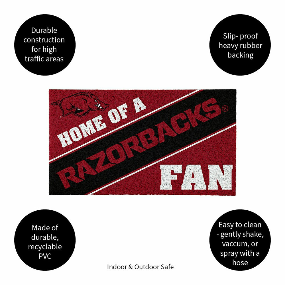 University of Arkansas, PVC Mat COLOR, Home of a Fan