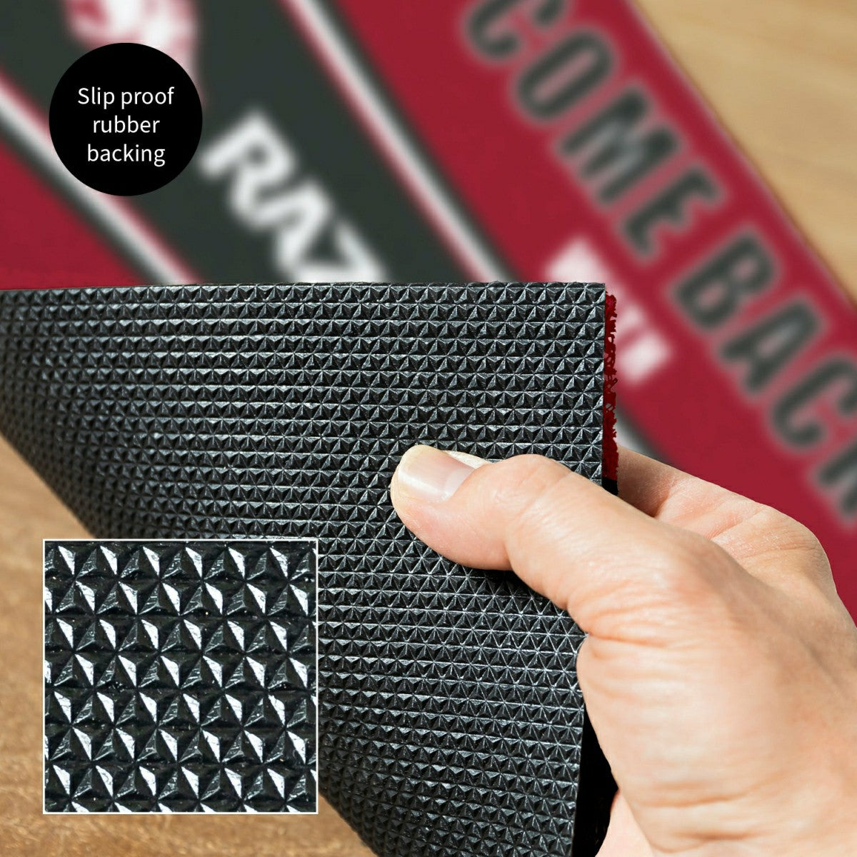 28" x 16" PVC Trapper Mat, Come Back with Tickets, University of Arkan