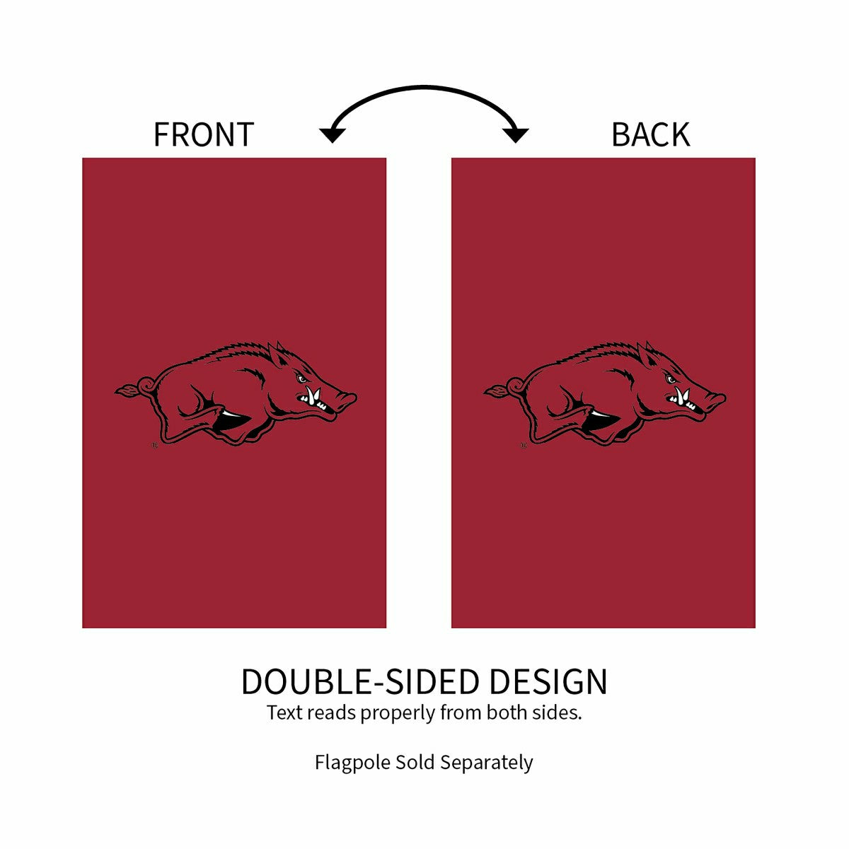 Applique Flag, Reg, University of Arkansas