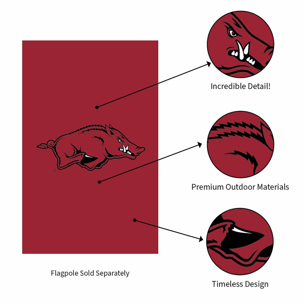 Applique Flag, Reg, University of Arkansas