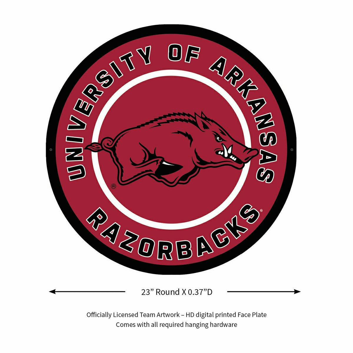 LED Wall Decor, Round, University of Arkansas