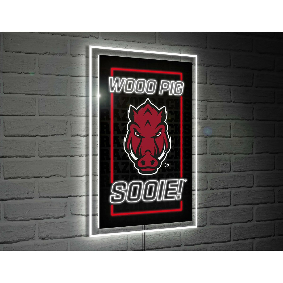 University of Arkansas College Rectangle Neolite LED Decor