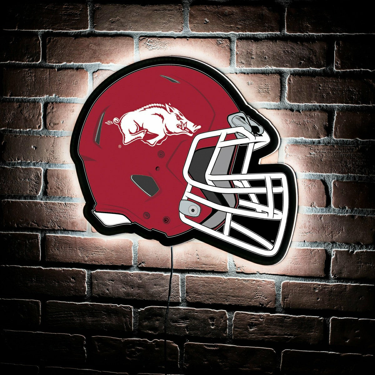LED Wall Decor, Helmet, University of Arkansas