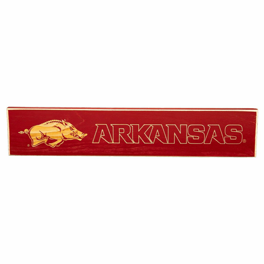 University of Arkansas Engraved Wood Sign, 3.5" x 18"
