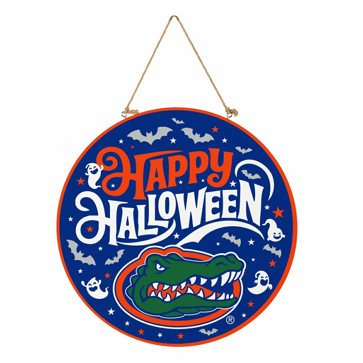 University of Florida Halloween Round Door Décor with Hanging Rope, 18