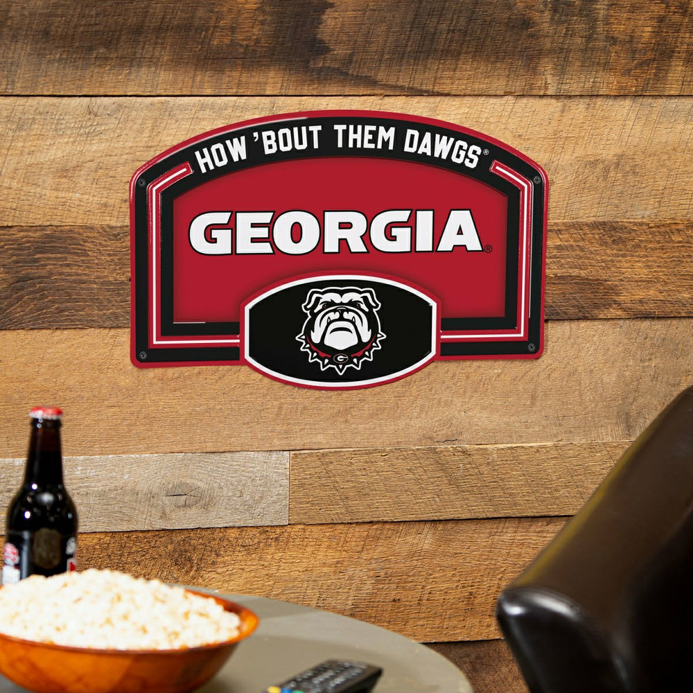 University of Georgia USA Embossed Steel Wall Sign, 11" x 17"