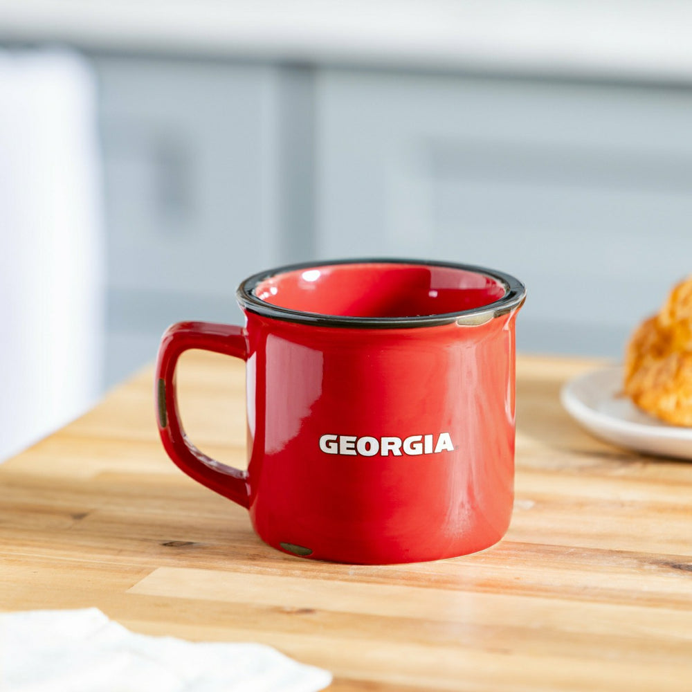 University of Georgia Ceramic Camp Cup with Enamel Finish, 14oz
