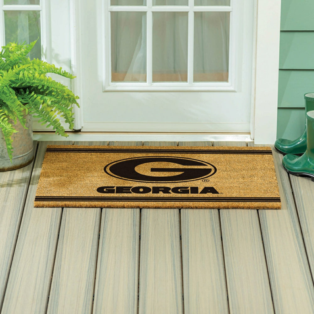University of Georgia Large One Color Coir Mat, 36"x24"