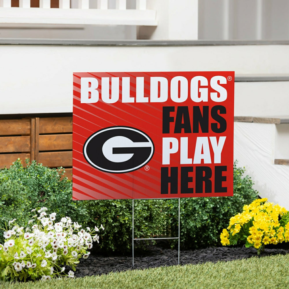 University of Georgia Coroplast Yard Sign "Fans Play Here"