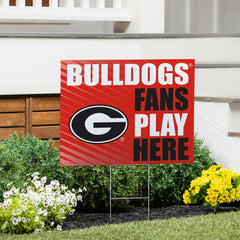 University of Georgia Coroplast Yard Sign "Fans Play Here"