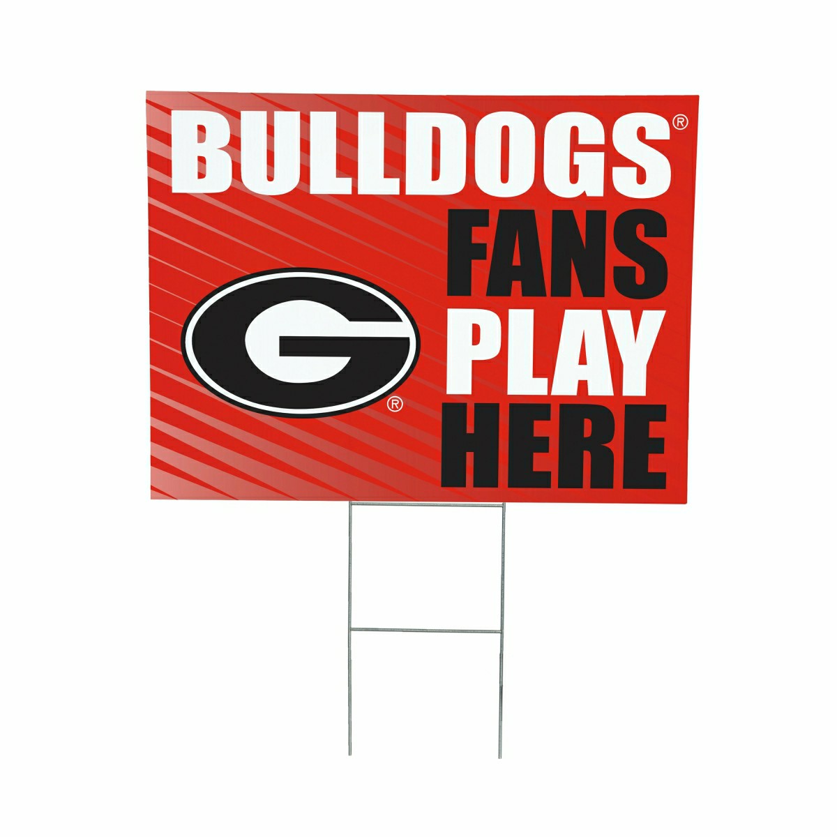 University of Georgia Coroplast Yard Sign "Fans Play Here"