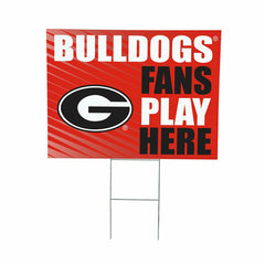 University of Georgia Coroplast Yard Sign "Fans Play Here"