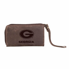 Wristlet Wallet, Brown, University of Georgia