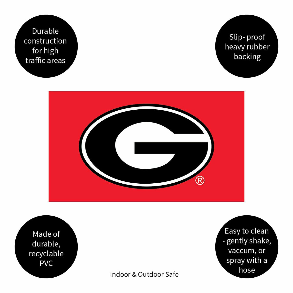 Full Color PVC Mat, 16" x 28", University of Georgia