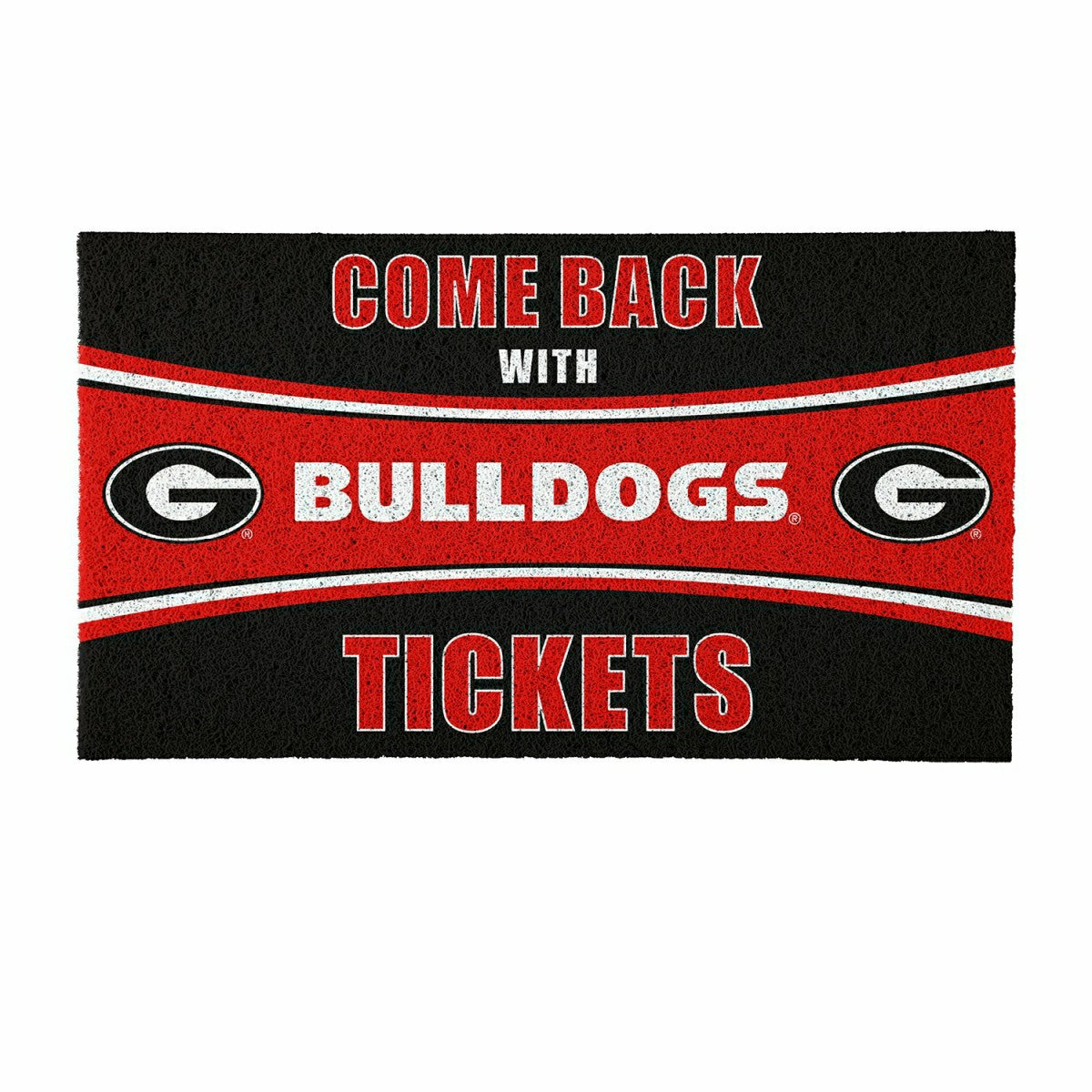 28" x 16" PVC Trapper Mat, Come Back with Tickets, University of Georg