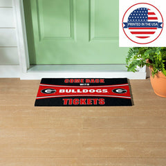 28" x 16" PVC Trapper Mat, Come Back with Tickets, University of Georg