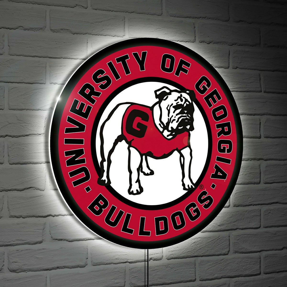 University of Georgia Alternate Bulldog Logo College Large Round Edgel